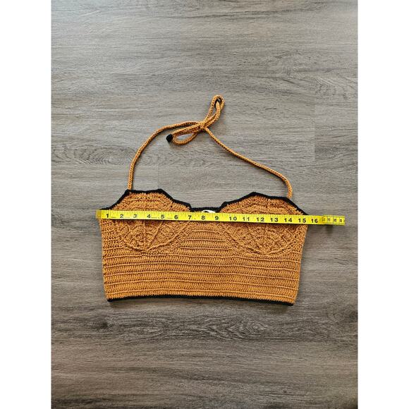 Stella Pardo Paris Orange Samira Knit Crop Top NWT Size Small - Picture 12 of 15